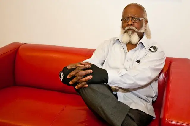 Jimmy McMillan, wearing his summer gloves